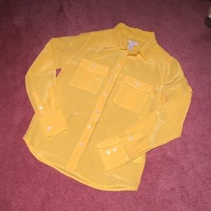 NWT J. Crew Yellow Silk Blouse
